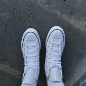 컨버스(CONVERSE) 척테일러 올스타 리프트 클린 레더 화이트 561676C 후기