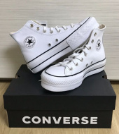 컨버스(CONVERSE) 척테일러 올스타 리프트 클린 레더 화이트 561676C 후기