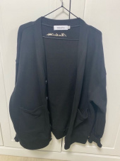 메이킷투(MAKEITTO) 골드 로고 스웨트 가디건 (BLACK) 후기