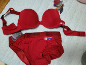 게스언더웨어(GUESS UNDERWEAR) QR코드 캐주얼 블랙 브라 팬티 세트 후기