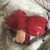 코데즈컴바인 이너웨어(CODES COMBINE INNERWEAR) 라인 로고 밴드 레드 브라 팬티 세트 후기