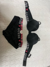 게스언더웨어(GUESS UNDERWEAR) 블랙 삼각 심볼 밴드 브라 팬티 세트 후기