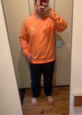 아웃도어 프로덕츠(OUTDOOR PRODUCTS) 휠라 콜라보 폴라베어 맨투맨ODP X FILA 20 MTM1(ORANGE) 후기