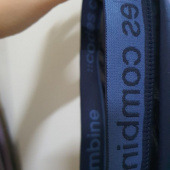 코데즈컴바인 이너웨어(CODES COMBINE INNERWEAR) 레터링 아웃밴드 네이비 브라 팬티 세트 후기