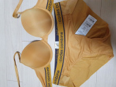 코데즈컴바인 이너웨어(CODES COMBINE INNERWEAR) 레터링 아웃밴드 머스타드 브라 팬티 세트 후기