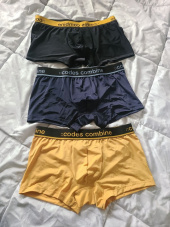 코데즈컴바인 이너웨어(CODES COMBINE INNERWEAR) 레터링 아웃밴드 드로즈 3PACK(BK/NY/MU) 후기