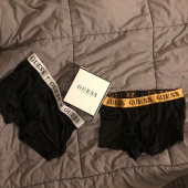 게스언더웨어(GUESS UNDERWEAR) 믹스 솔리드 밴드 드로즈 2PACK (BK/BK) 후기