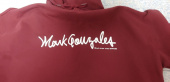 마크 곤잘레스(MARK GONZALES) 사인 로고 후드 버건디 후기