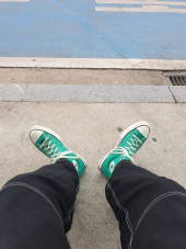 컨버스(CONVERSE) 척 70 시즈널 캔버스 코트그린 170089C 후기