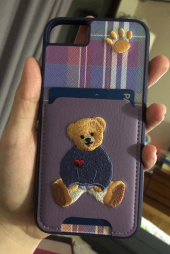 디자인스킨(DESIGNSKIN) 아이폰/갤럭시/갤럭시노트 자수 하트 베어 포켓 케이스 후기