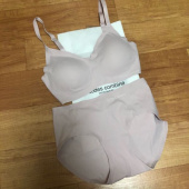 코데즈컴바인 이너웨어(CODES COMBINE INNERWEAR) 라이트핑크 케미솔 와이어리스 프리컷 브라 팬티 세트 후기