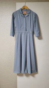 가니송(GANISONG) LMJ Gold Button Wrap One-piece_skyblue 후기