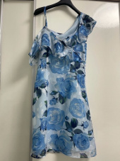 큐리티(CURETTY) C FLOWER PRINT RUFFLE SLEEVELESS DRESS_SKY BLUE 후기