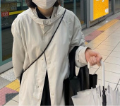 쿠어(COOR) 레인 코트 (아이보리) 후기