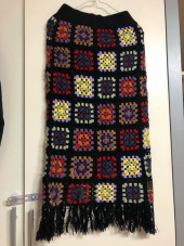 스컬프터(SCULPTOR) Handmade Crochet Long Skirt Multi Black 후기