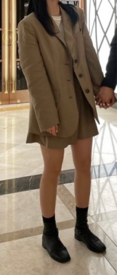 유론(URON) pleated skirt (beige) 후기