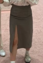 필인더블랭크(FILLINTHEBLANK) Slit Skirt (ash khaki) 후기