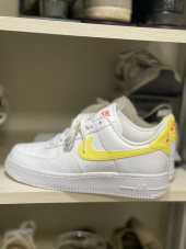 나이키(NIKE) 에어포스1 07 화이트옐로 우먼 315115-160 IP 후기