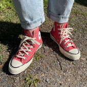 컨버스(CONVERSE) 척 70 시즈널 캔버스 판타지레드 170790C 후기