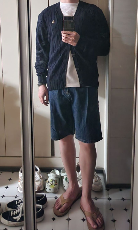 유니폼브릿지(UNIFORM BRIDGE) one tuck denim shorts indigo washed 후기