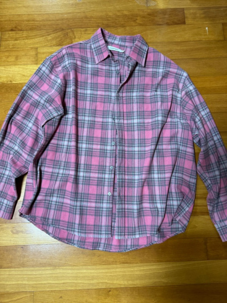 베이스모먼트(BASEMOMENT) 플란넬 플레이드 체크 셔츠 핑크 후기