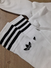아디다스(ADIDAS) 솔리드 크루 삭스 3P - 화이트:블랙 / S21489 후기