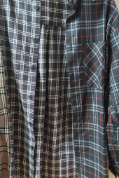 아조바이아조(AJOBYAJO) Over Check Mixed Shirt (Beige) 후기