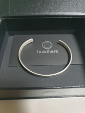 하우데어(HOWTHERE) 실버뱅글팔찌 ring my bell - simple wide silver bangle 후기