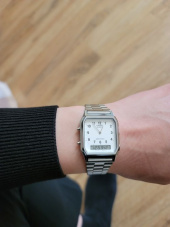 카시오(CASIO) AQ-230A-7B 남여공용 메탈밴드 빈티지 디지털시계 후기