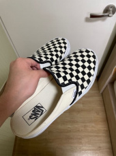 반스(VANS) 클래식 슬립온 뮬 - (체커보드) 레이싱 레드:화이트 / VN0004KTTLF1 후기