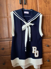 로라로라(ROLAROLA) (TS-18535) SAILOR RIBBON KNIT VEST IVORY 후기