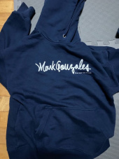 마크 곤잘레스(MARK GONZALES) 사인 로고 후드 그레이 후기