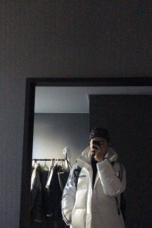 널디(NERDY) NY 트랙 롱 다운 자켓 화이트 후기