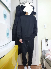 아차(ACHA) 파이핑 스트링 맨투맨 _ 블랙 후기