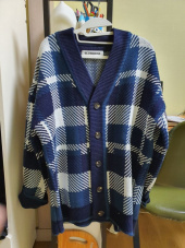 블론드나인(BLOND9) Check Knit Cardigan 후기