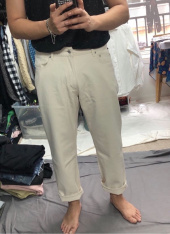 유니폼브릿지(UNIFORM BRIDGE) washing crop denim pants natural 후기