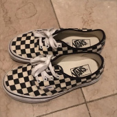 반스(VANS) 체커보드 어센틱 - (Golden Coast) 블랙:화이트 / VN000W4NDI01 후기