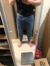 언터치드(UNTOUCHED) 19 테이퍼드 크롭 - 스톤 미들 블루 커팅 후기