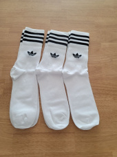 아디다스(ADIDAS) 미드컷 크루 삭스 3P - 화이트:블랙 / DX9091 후기