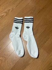 아디다스(ADIDAS) 미드컷 크루 삭스 3P - 화이트:블랙 / DX9091 후기