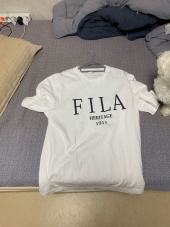 휠라(FILA) 헤리티지 세리프 로고 루즈핏 반팔티 (FE2RSD5111XOWH) 후기