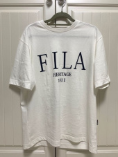 휠라(FILA) 헤리티지 세리프 로고 루즈핏 반팔티 (FE2RSD5111XBLK) 후기