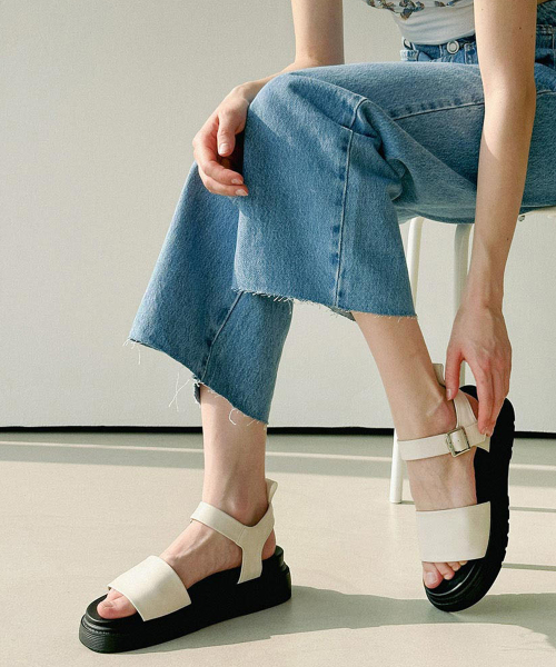 MAC MOC - Bump 2Color Basic Platform Sandals 5.5Cm