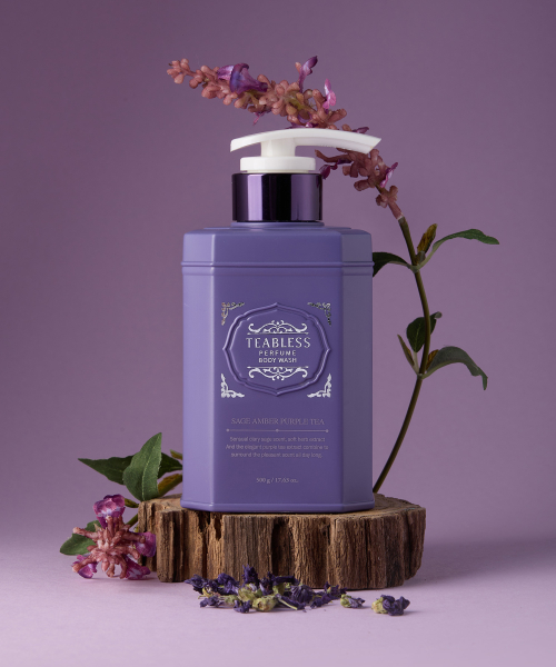 Teabless Perfume Body Wash Sage Amber Purple Tea