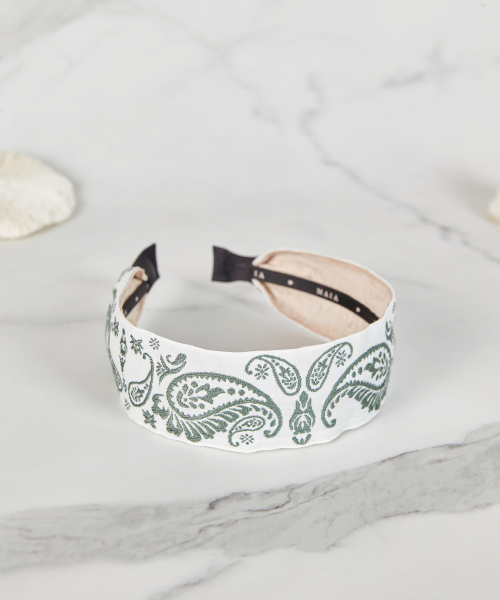 Paisley Hairband - Solid Khaki