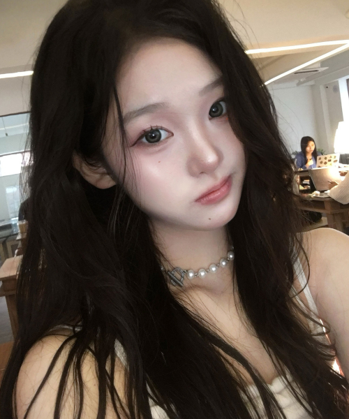 White Chain Pearl Necklace_[Bold]