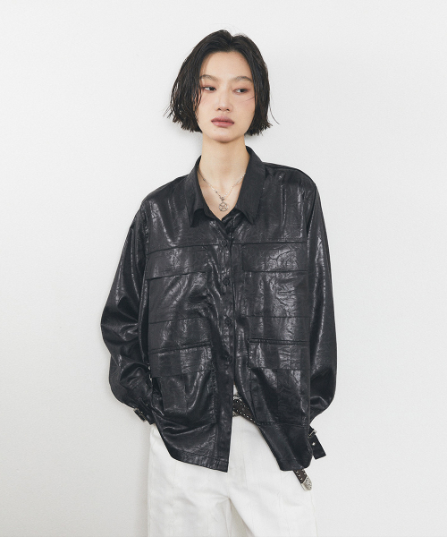 Oversized Cargo Shirt_Black