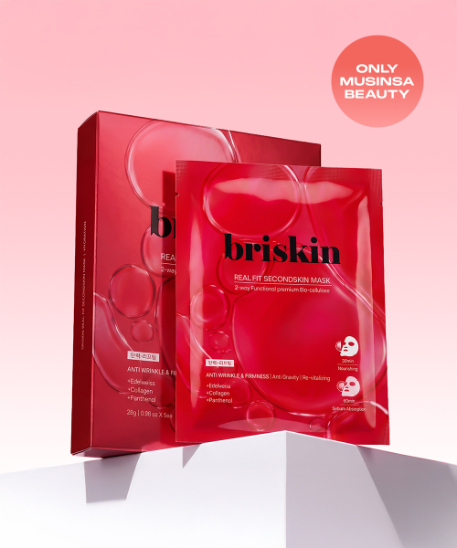 briskin Real Fit Second Skin Bio Cellulose Mask Pack [Elastic Lifting] (5 sheets)