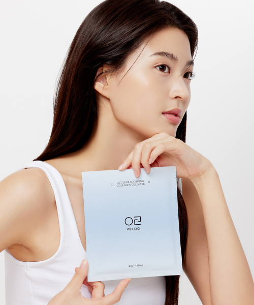 WONRYOGONGBANG Azulene Soothing Collagen Hydrogel Calming Elasticity Mask Pack (5 sheets)