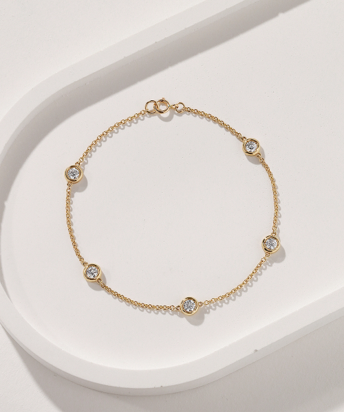 14K RIANNE 0.5 ct Lab Diamond Bezel Bracelet